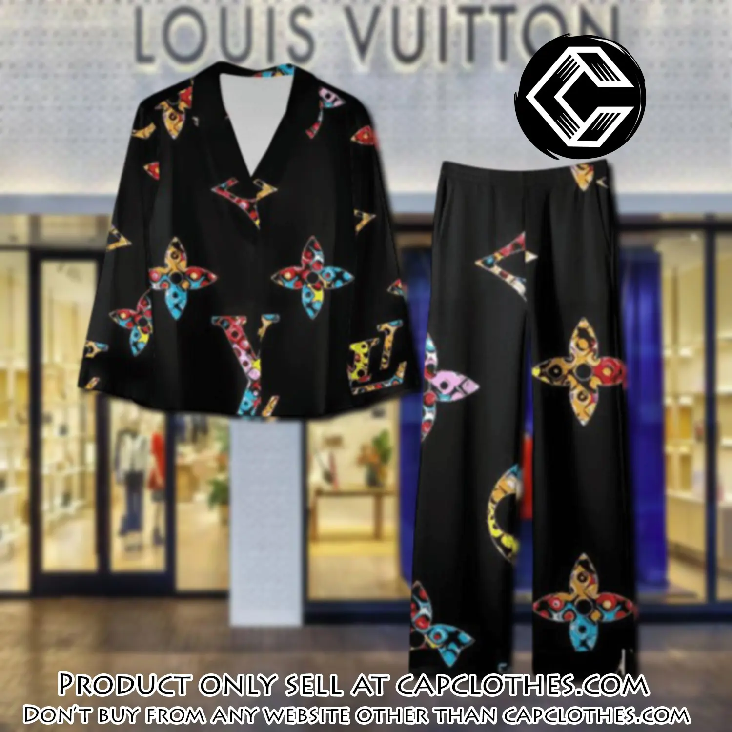 Trending luxury lv satin pajama set pjs1074 cc1717047